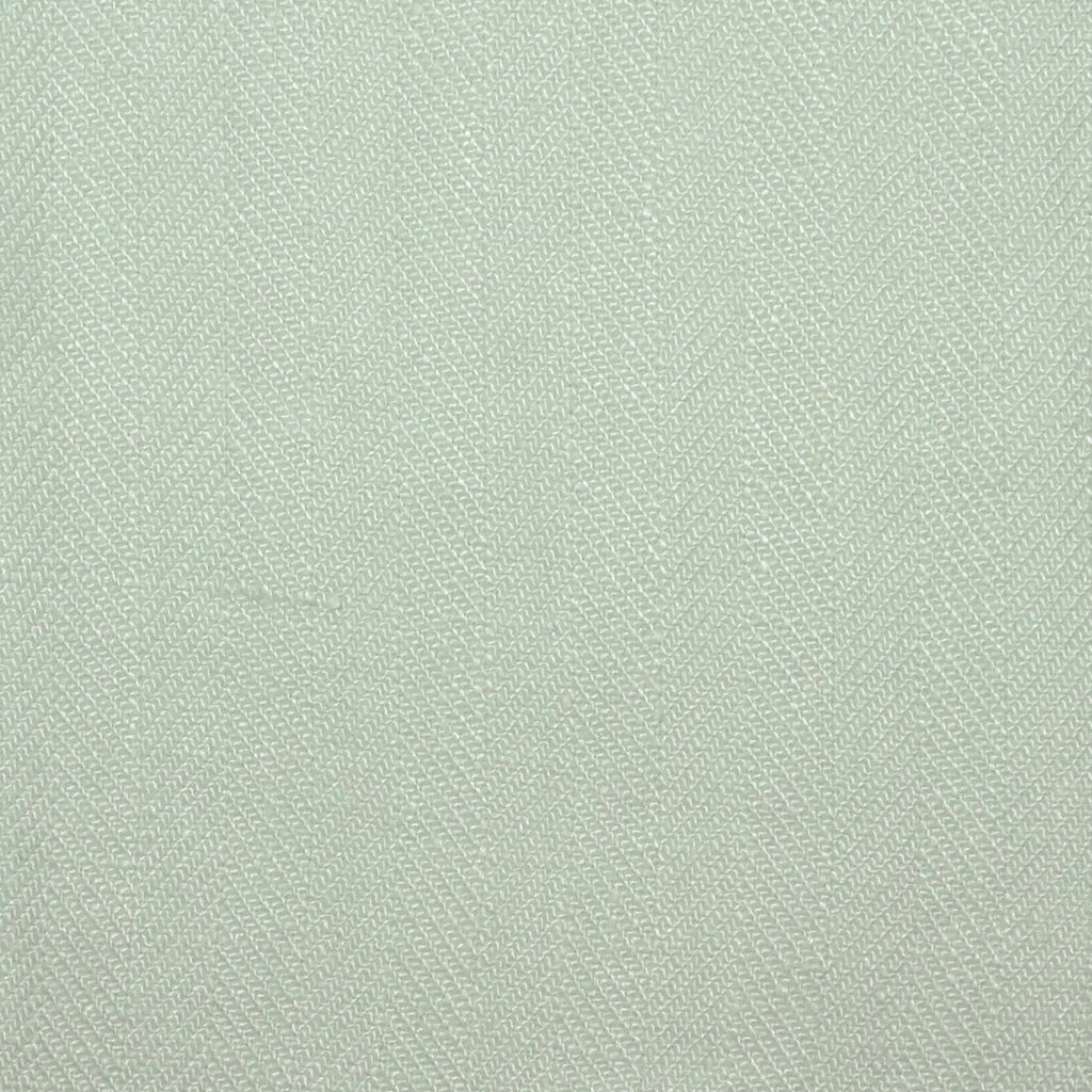 Mint Green Herringbone 100% Irish Linen