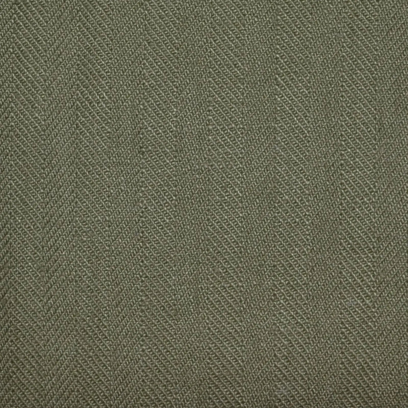 Olive Green Herringbone 100% Irish Linen