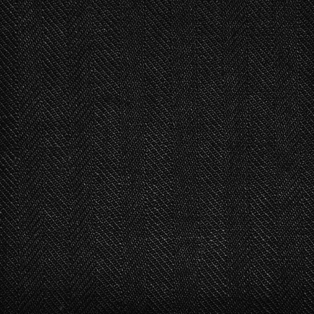 Black Herringbone 100% Irish Linen