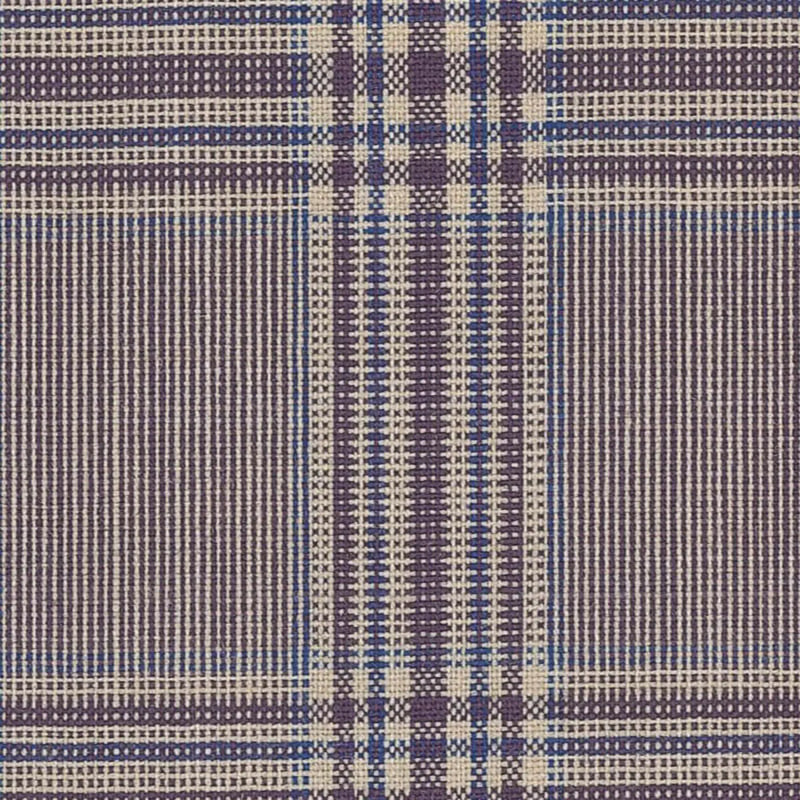 Aubergine with Blue Fancy Glen Check Check Jacketing By Holland & Sherry