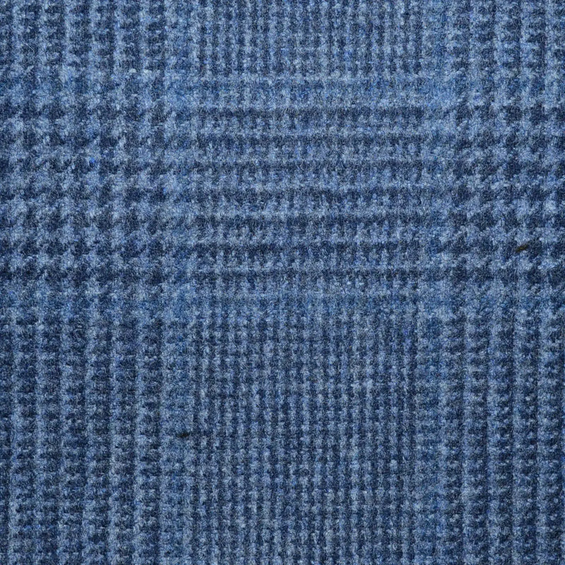 Blue/Grey Glen Check Lambswool & Cashmere Jacketing Yorkshire Fabric