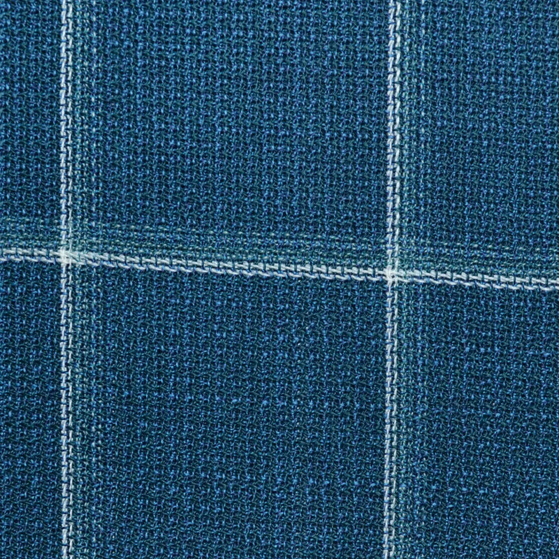 Pine Green Unbalanced Windowpane 2 1/8 x 2 5/8 Inch Lightweight MESH Jacketings by Holland and Sherry Yorkshire Fabric