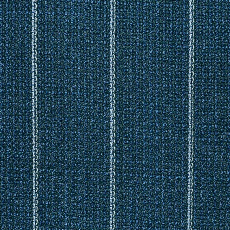 Pine Green Chalk Stripe x 1 1/4 Inch Lightweight MESH Jacketings by Holland and Sherry Yorkshire Fabric