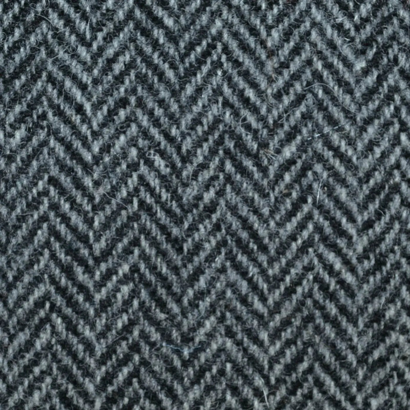 Grey Herringbone All Wool Harris Tweed for Holland & Sherry Yorkshire Fabric