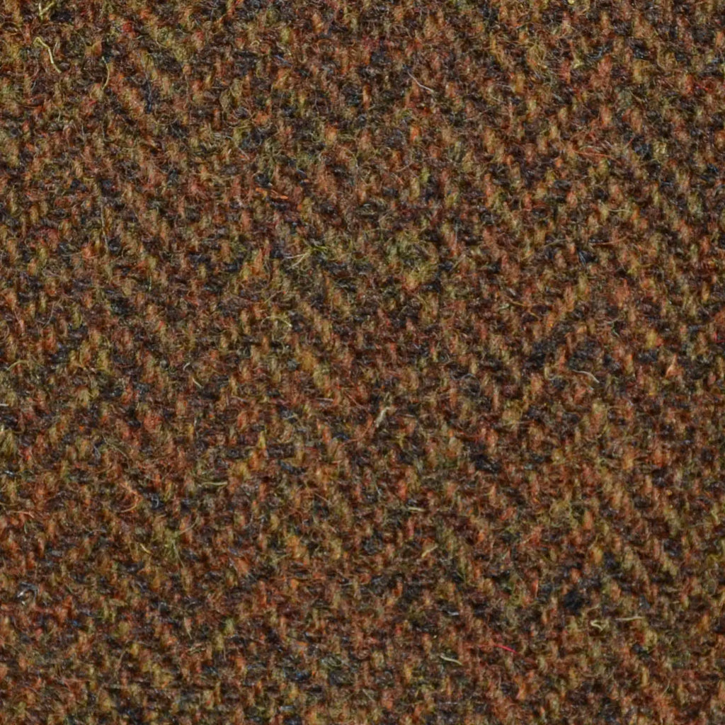 Ochre Herringbone All Wool Harris Tweed for Holland & Sherry Yorkshire Fabric