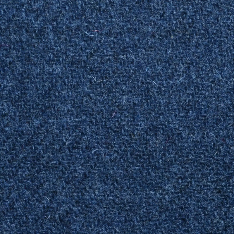 Medium Blue Solid All Wool Harris Tweed for Holland & Sherry Yorkshire Fabric