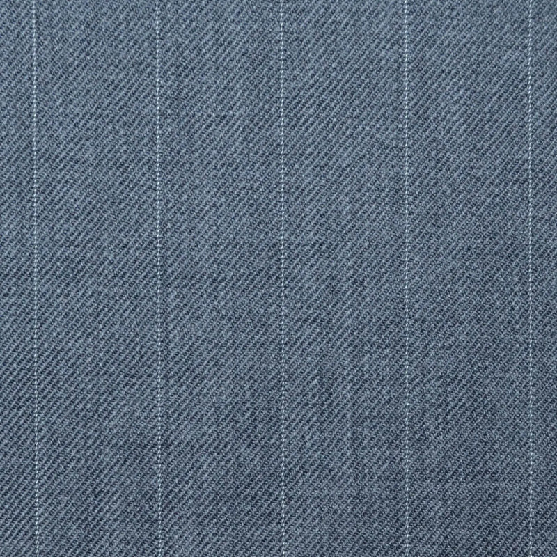 Grey Lace Line Stripe Super 100's All Wool Worsted Suiting By Holland & Sherry Yorkshire Fabric