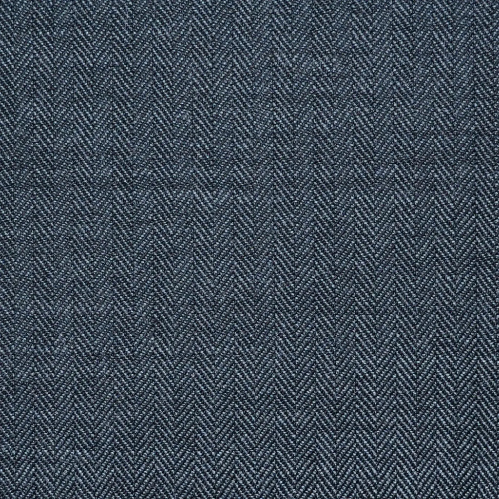 Grey Herringbone Super 100's All Wool Worsted Suiting By Holland & Sherry Yorkshire Fabric