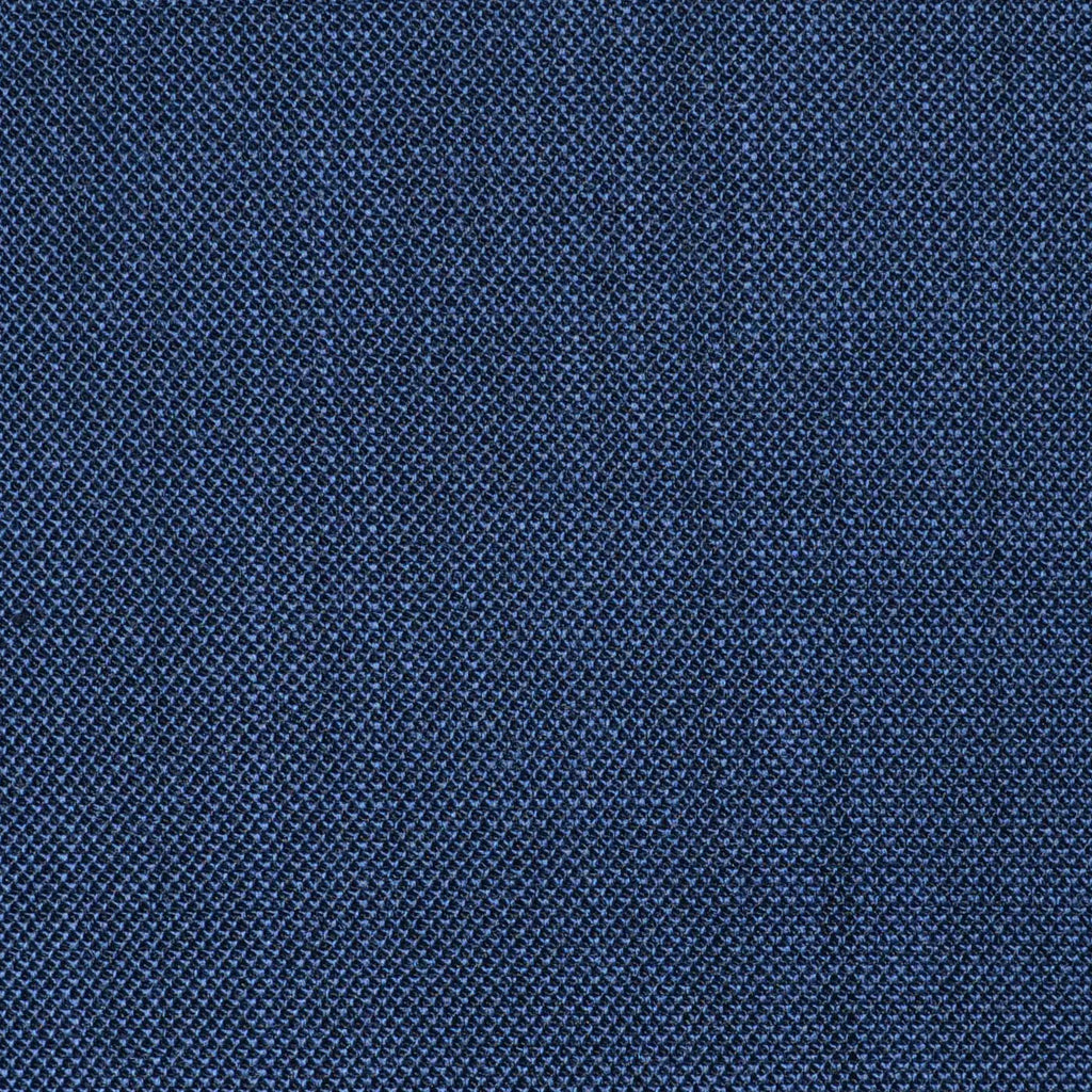 Navy Blue Sharkskin Super 100's All Wool Worsted Suiting By Holland & Sherry Yorkshire Fabric