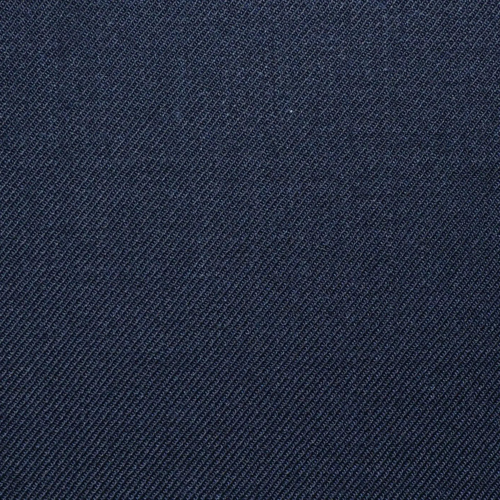 Dark Navy Blue Solid Super 100's All Wool Worsted Suiting By Holland & Sherry Yorkshire Fabric