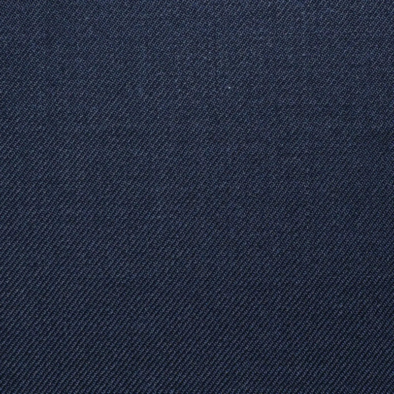 Dark Navy Blue Solid Super 100's All Wool Worsted Suiting By Holland & Sherry Yorkshire Fabric