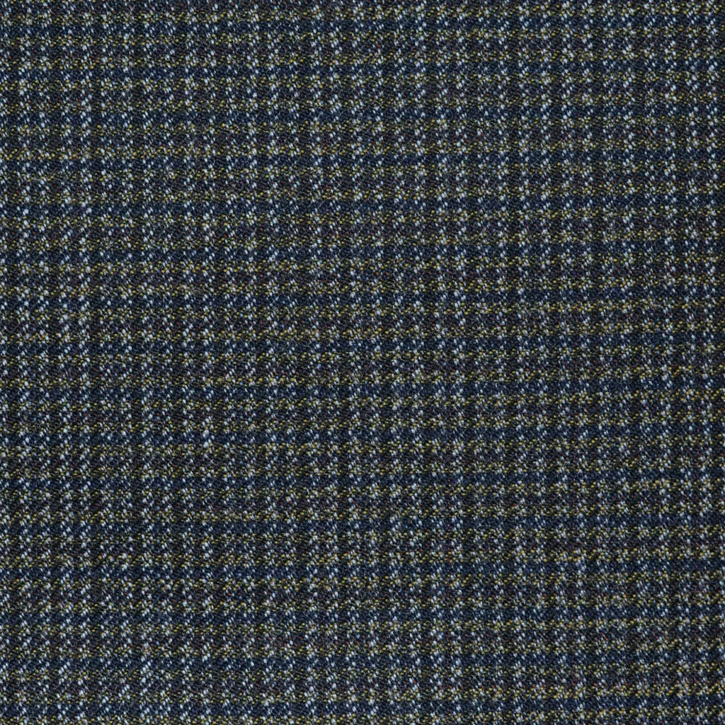 Grey/Brown Dogtooth All Wool Vintage Twist Suiting - Yorkshire Fabric