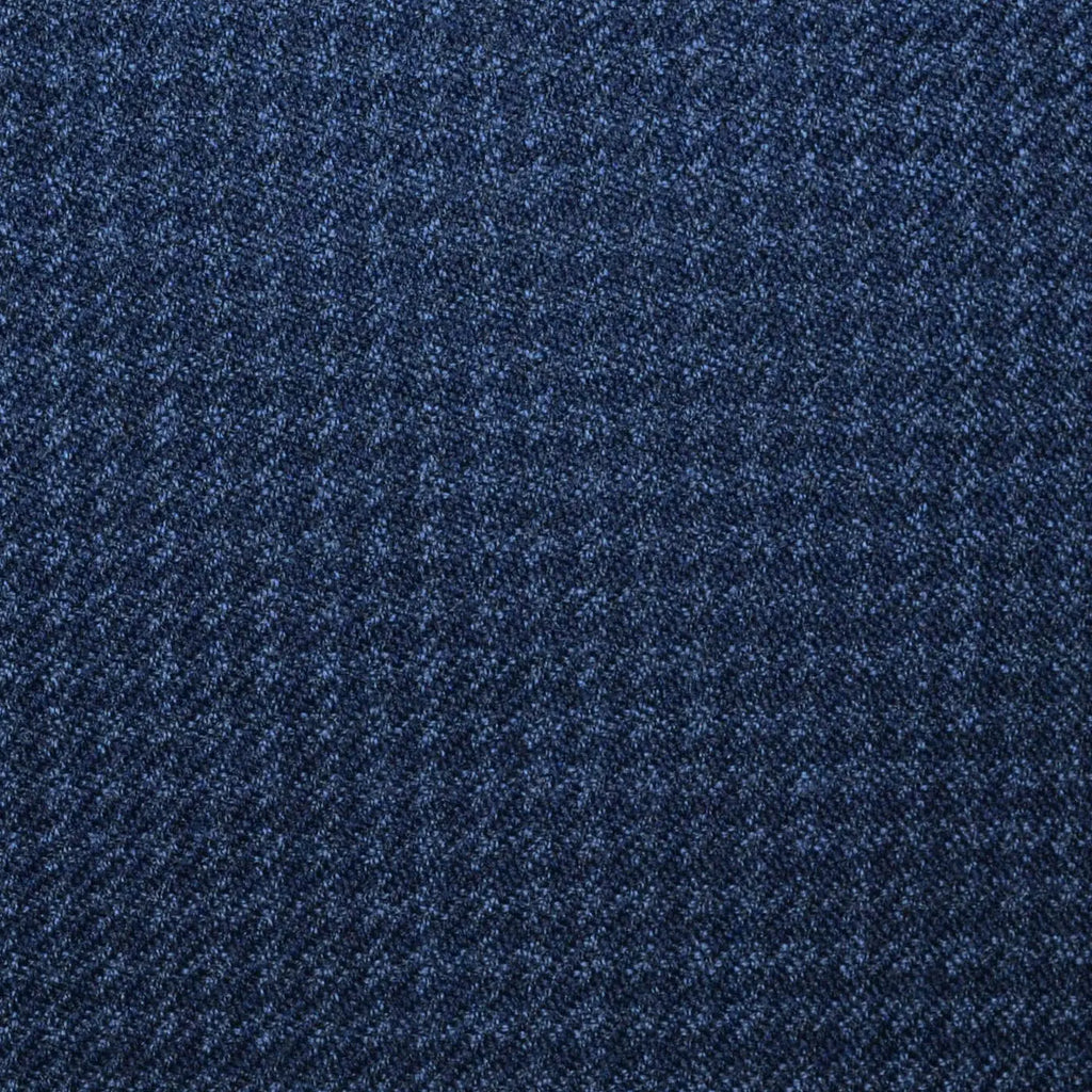 Navy Blue/Black Dogtooth All Wool Vintage Twist Suiting Yorkshire Fabric