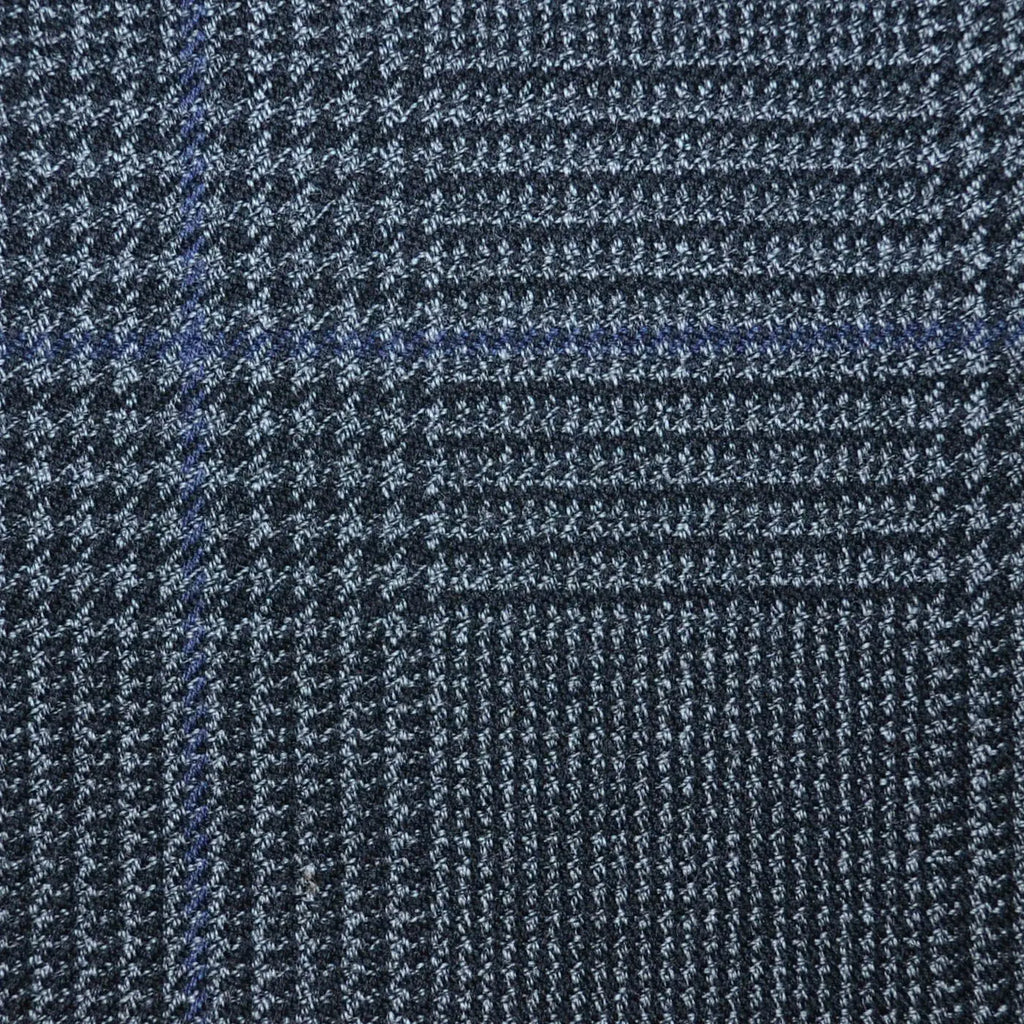 Charcoal Grey Large Glen Check All Wool Vintage Twist Suiting Yorkshire Fabric