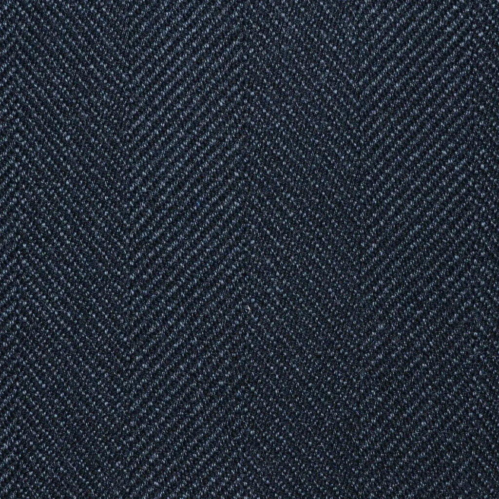 Charcoal Grey Wide Herringbone All Wool Vintage Twist Suiting Yorkshire Fabric