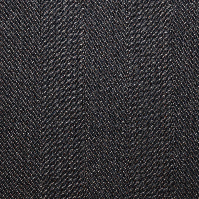 Dark Brown Wide Herringbone All Wool Vintage Twist Suiting Yorkshire Fabric