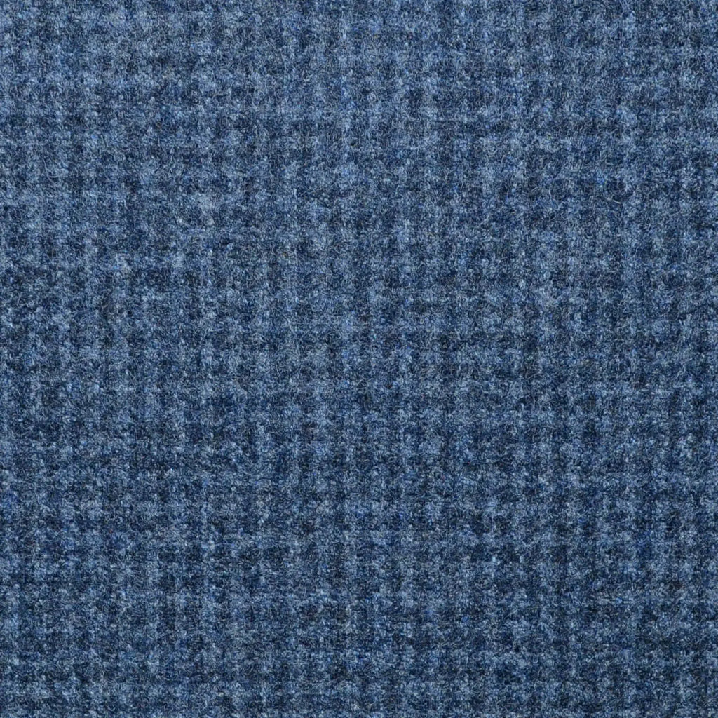 Pale Blue Houndstooth Super 120's All Wool Flannel Suiting