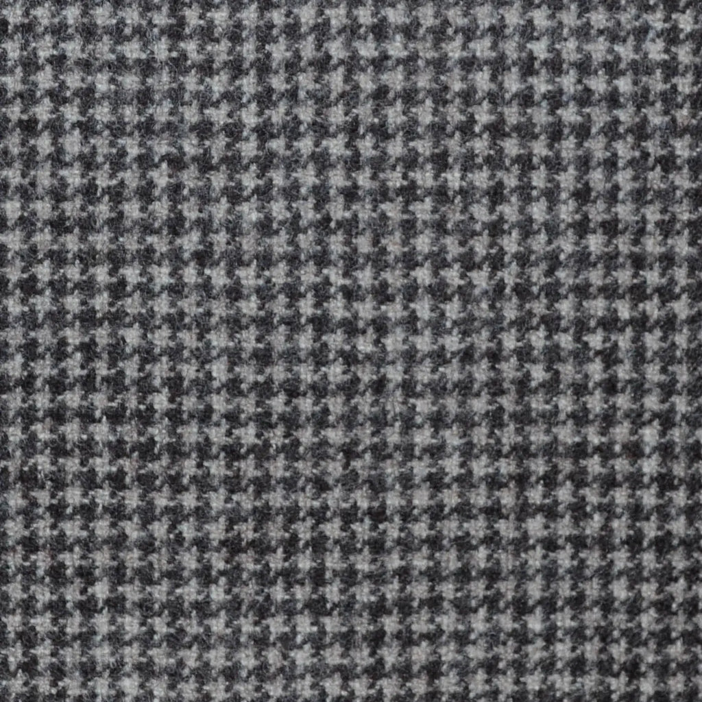 Beige and Brown Houndstooth Super 120's All Wool Flannel Suiting