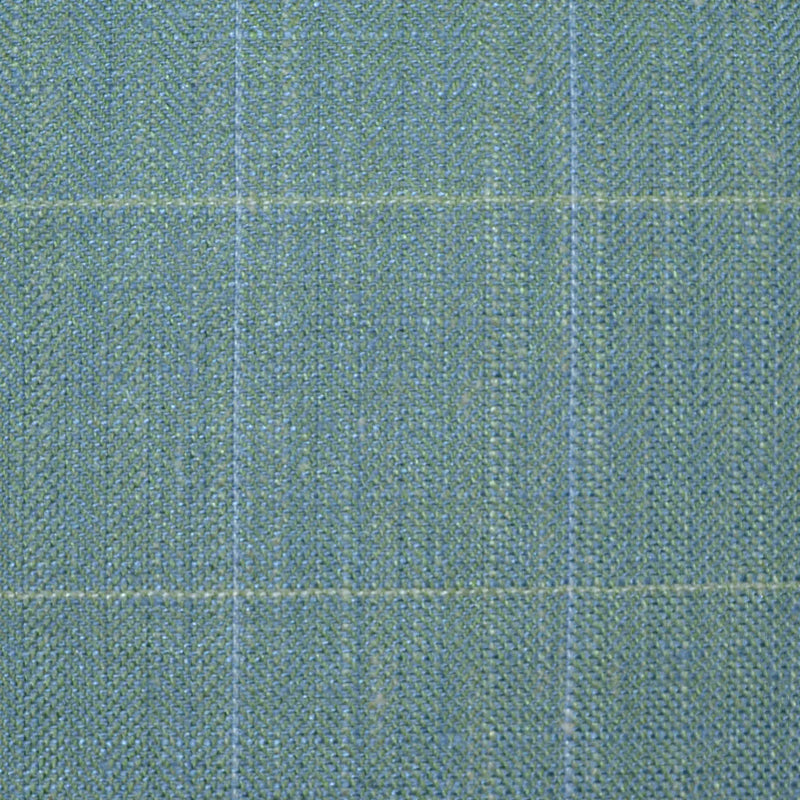 Lovat Green Herringbone with Windowpane Wool, Silk & Linen Jacketing Yorkshire Fabric