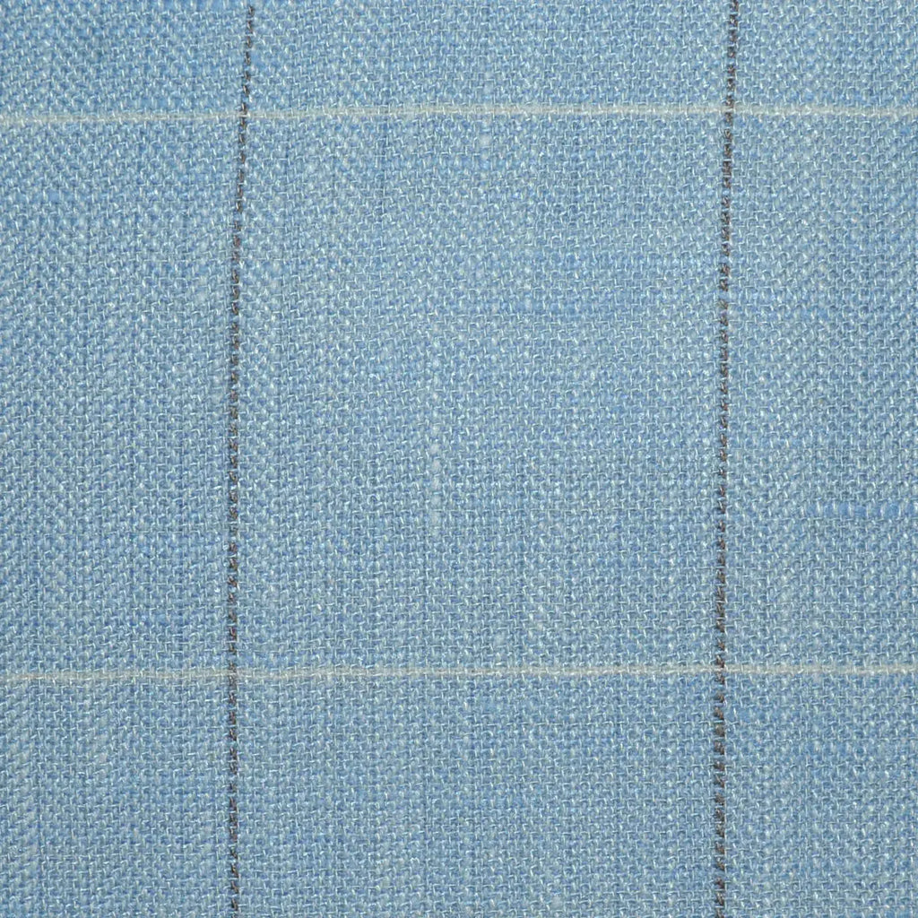 Pale Herringbone with Windowpane Wool, Silk & Linen Jacketing Yorkshire Fabric