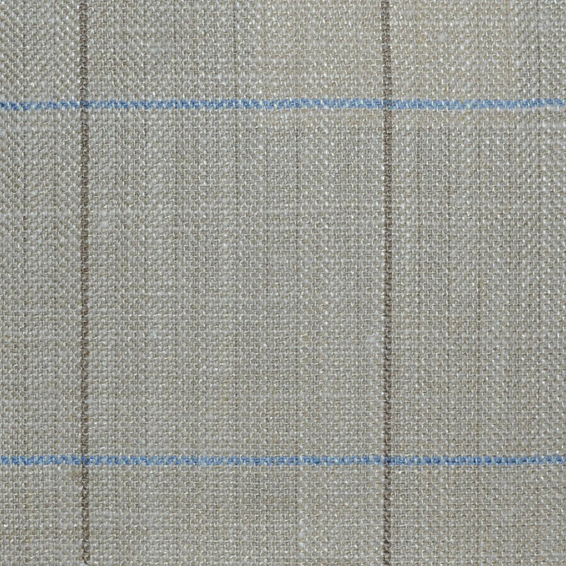 Moss Green Herringbone with Windowpane Check Wool, Silk & Linen Jacketing Yorkshire Fabric