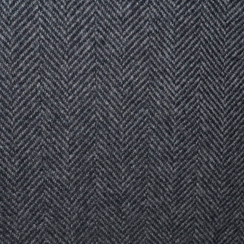 Light Grey and Dark Grey Herringbone Lambswool Tweed - 2.00 Metres