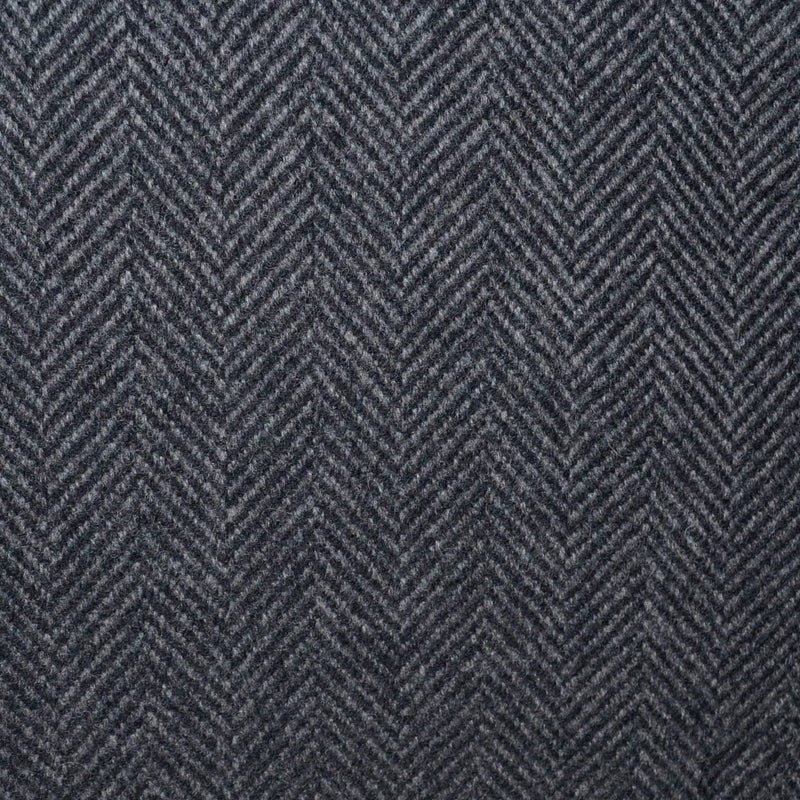 Light Grey and Dark Grey Herringbone Lambswool Tweed - 2.00 Metres