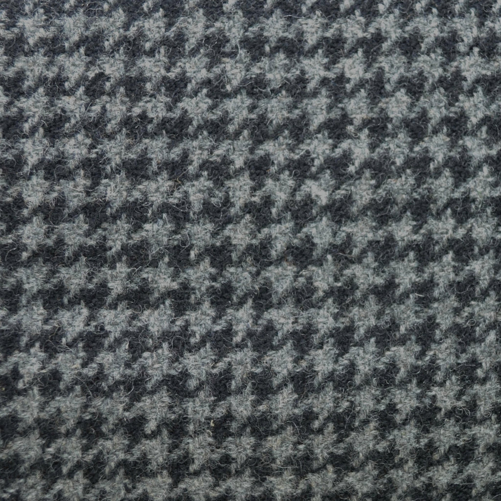 Silver Grey and Dark Grey Dogtooth Check All Wool Tweed - 2.00 Metres