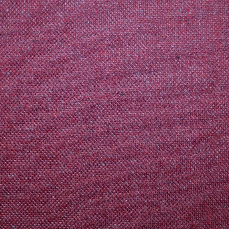 Wine Red Salt & Pepper Donegal Lambswool Jacketing - 2.00 Metres Yorkshire Fabric