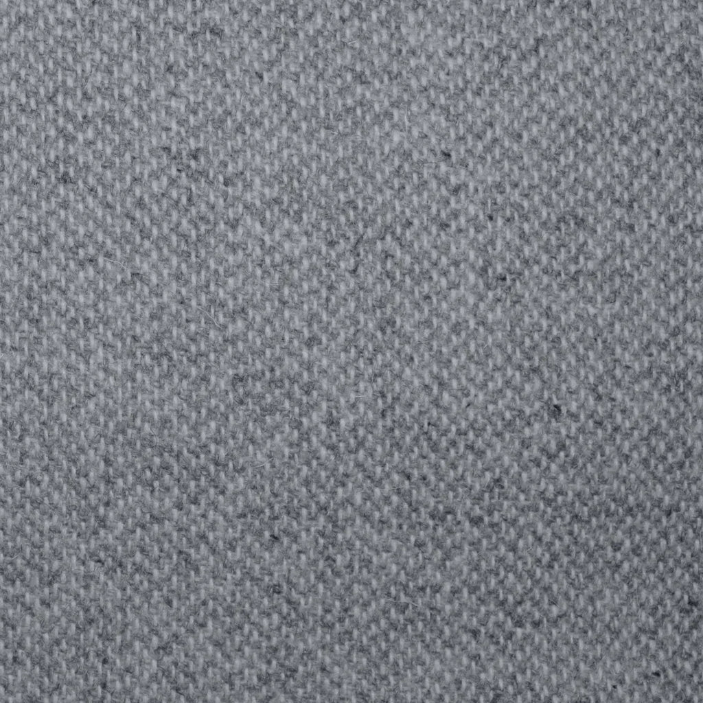 Silver Grey Barleycorn Lambswool English Tweed - 2.00 Metres Yorkshire Fabric