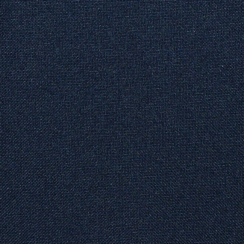 Navy Plain Weave 100% Polyester Suiting