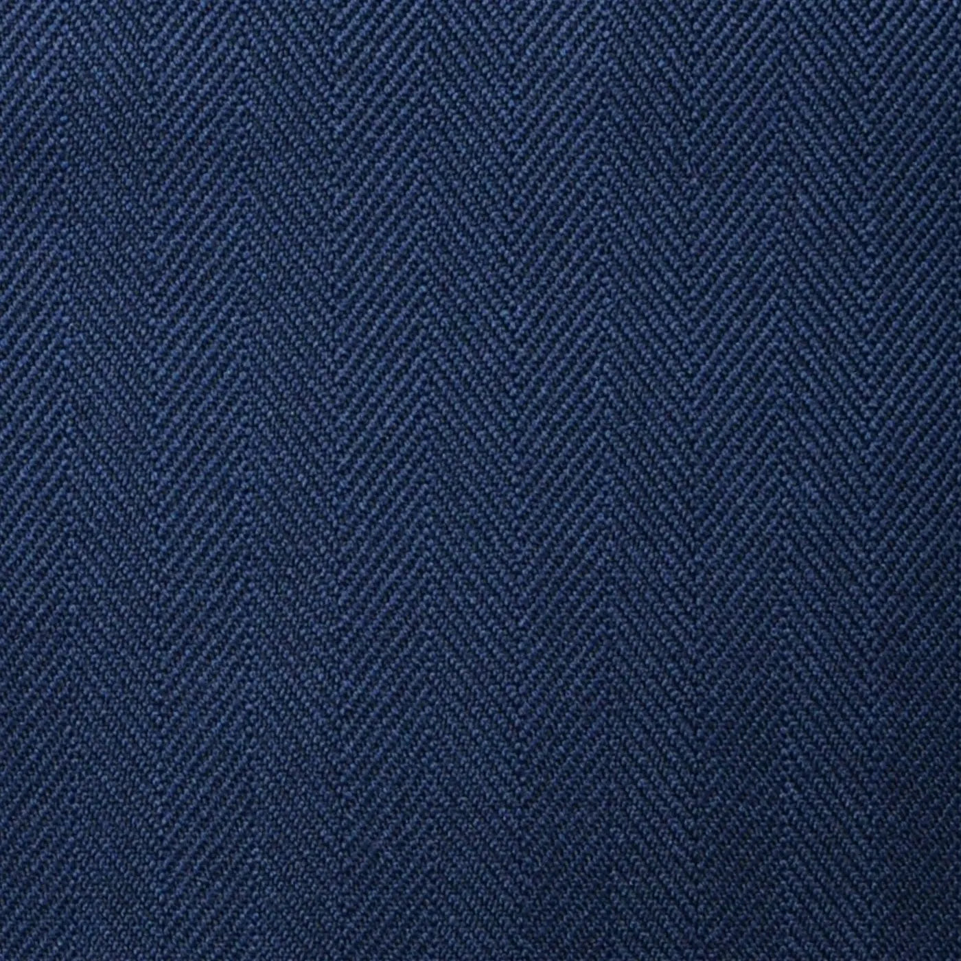 Navy Blue Herringbone Super 100's All Wool Suiting By Holland & Sherry